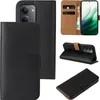 A collage of images showing a black flip phone case for a Xiaomi Redmi 15 / 15 5G, including different angles and a view of the inside with card slots. Produktbild-Vorschau