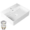 Waschbecken 50x42 cm mit Armatur Set, Keramik Produktbild-Vorschau 3
