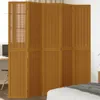 The Living Store 5-tlg. Raumteiler Braun Massivholz Produktbild-Vorschau 2