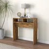 vidaXL Konsolentisch Räuchereiche 78x30x80 cm Holzwerkstoff Produktbild-Vorschau 3