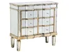 BELIANI Kommode Silber Gold Glas MDF Platte Massivholz 80 x Produktbild-Vorschau 1