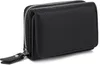 CHAOFANXI Damen Geldbörse Trifold Leder Schwarz mit 6 Produktbild-Vorschau 1