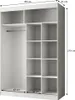A diagram of a white wardrobe with dimensions indicated. Produktbild-Vorschau