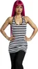 RED by EMP Damen schwarz/weiß gestreifte Neckholder-Tops im Produktbild-Vorschau 6