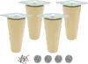 Buchenmöbelbeine 9 cm – Set mit 4 Holzfüßen, ideales Produktbild-Vorschau 1