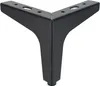 A single black metal furniture leg with a triangular mounting plate is shown against a white background. Voir les images du produit