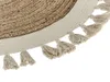 BELIANI Teppich beige Jute ⌀ 120 cm rund Fransen Wohnzimmer Produktbild-Vorschau 4