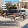 HOMAVO Gartenlounge-Set Für 3-4 Personen,L-Förmiger Produktbild-Vorschau 2