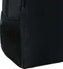 A close-up view of the side and bottom corner of a black rucksack. Produktbild-Vorschau