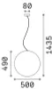 Ideal Lux 136011 Sole Außenleuchte Hängekugel Ø 50cm Weiß Produktbild-Vorschau 6