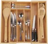 QUVIO Besteckfach Organizer Holz - Verstellbare Produktbild-Vorschau 1
