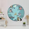 Design Stahlmagnettafel Schwarz Rund 47cm Acht Eulen Produktbild-Vorschau 1