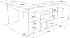 Skye Decor, Ct5-Aw, scrivanie, pino atlantico, 129 x 72 x Anteprima dell’immagine prodotto 8