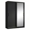 BEAUTYSOFA | Schwebetürenschrank HELA 120 cm Schwarz – Produktbild-Vorschau 2
