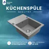 VBChome Granitspüle 59 x 44 cm Grau Einzelbecken Produktbild-Vorschau 4