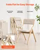 Foldable chairs are displayed in a room setting, with text highlighting their features. Náhled obrázku produktu
