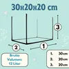 Diagram of an aquarium with dimensions and volume indicated. Produktbild-Vorschau