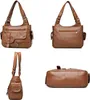 Hobo sac à main en cuirPolyuréthanevintage femme kaki Voir les images du produit 4