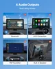 A collage of four images showcasing different audio output features of a car stereo system. Anteprima dell’immagine prodotto