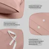 A collage of close-up images showing details of pink bedding. Voir les images du produit