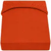 A folded orange fitted sheet is shown from a top-down perspective. Produktbild-Vorschau