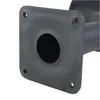 A close-up view of a black mounting plate with a circular opening and four screw holes, attached to a dark gray cylindrical tube. Produktbild-Vorschau