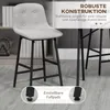 HOMCOM Bartisch mit Barhocker Set, Küchentisch, 5-teilig Produktbild-Vorschau 6