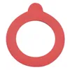 A red rubber ring with a small tab on a white background. Produktbild-Vorschau