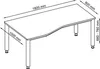 HAMMERBACHER Schreibtisch Maße: 180 x 68-76 x 80-100 cm Produktbild-Vorschau 8