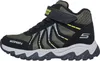 A side view of a single green and black Skechers boys' hiking boot with a velcro strap. Produktbild-Vorschau