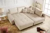 Elegante Wohnlandschaft KENT 220cm champagner beige Samt Produktbild-Vorschau 4