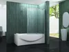 A modern bathroom with a bathtub and shower enclosure. Produktbild-Vorschau
