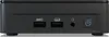 The front view of a black Intel NUC mini-PC. Produktbild-Vorschau