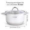 HAUS ROLAND Kochtopf 4 L Ø 22 cm aus Edelstahl mit Produktbild-Vorschau 3
