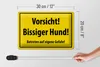 Blechschild Warnschild 30x20cm Vorsicht bissiger Hund Produktbild-Vorschau 5