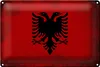 Blechschild Flagge Albanien 40x30cm Flag Albania Vintage Produktbild-Vorschau 1