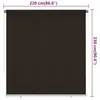 Roleta zewnętrzna vidaXL 220 x 230 cm, brązowa, HDPE Podgląd zdjęcia produktu 8