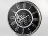 Wanduhr Ø 54 cm Schwarz mit beweglichen Zahnrädern formano Produktbild-Vorschau 2