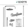 AQUADUCT Überkopf-Brauseset mit Thermostatarmatur, Chrom Produktbild-Vorschau 5