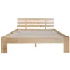 A wooden bed frame with a slatted headboard and base, shown from the front against a white background. Náhled obrázku produktu