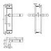 Langschildgarnitur Intersteel Helena BB 72 mm nickel Produktbild-Vorschau 2