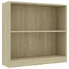 vidaXL Regał dąb sonoma 80x24x75 cm Materiał drewnopochodny Podgląd zdjęcia produktu 1