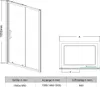 SONNI Dusche Klarglas Schiebetür 150x185cm Duschwand Produktbild-Vorschau 7