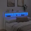 The Living Store LED-Kopfteil mit Ablagen Weiß 180x17x102 Produktbild-Vorschau 5