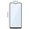 A diagram of a smartphone screen protector with dimensions indicated. Produktbild-Vorschau