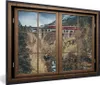 MuchoWow® MuchoWow® Gerahmtes Poster Aussicht - Zug - Berg Produktbild-Vorschau 1