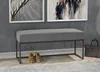 AX LIVING Assise Banc Acciarolli 90 cm - Gris, pietement Voir les images du produit 1