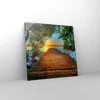 Bild auf Leinwand - Leinwandbild - Brücke See - 60x60cm - Produktbild-Vorschau 4