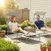 Chaise longue pliable avec pare-soleil, réglable en 4 Voir les images du produit 4