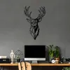 Wallity, Red Deer 2, nástěnná dekorace, černá, kov, 42 x 70 Náhled obrázku produktu 3